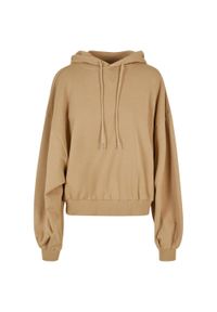 Urban Classics - Damska Bluza Z Frotte Organic Oversized Hoodie. Kolor: beżowy