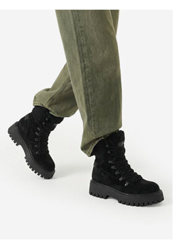 G-Star RAW - G-Star Raw Trzewiki EO-UFUK-8003-25 Czarny. Kolor: czarny. Materiał: skóra, zamsz