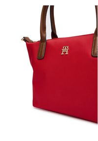 TOMMY HILFIGER - Tommy Hilfiger Torebka Popette Mini Tote AW0AW17709 Czerwony. Kolor: czerwony. Materiał: skórzane #6