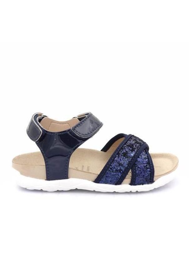 Buty do chodzenia dla dzieci Geox J S Aloha A. Zapięcie: rzepy. Kolor: niebieski. Materiał: skóra, syntetyk, materiał