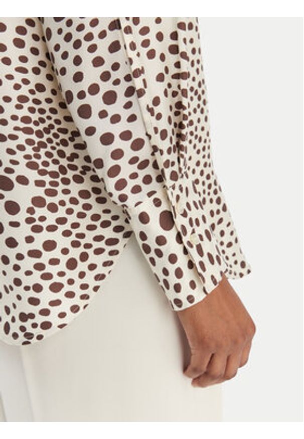 Marella Koszula Salve 2613111141 Écru Relaxed Fit. Materiał: jedwab
