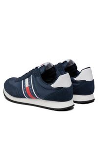 Tommy Jeans Sneakersy Tjm Runner Casual Ess EM0EM01351 Granatowy. Okazja: na co dzień. Kolor: niebieski. Materiał: materiał