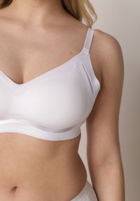 Born2be - Biały Biustonosz z Usztywnianymi Miseczkami i Transparentną Wstawką Zeriga. Kolor: biały #3