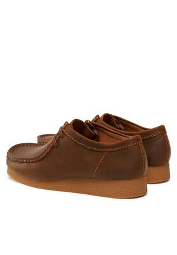 Clarks Mokasyny Wallabee Evo 261728197 Brązowy. Kolor: brązowy. Materiał: nubuk, skóra