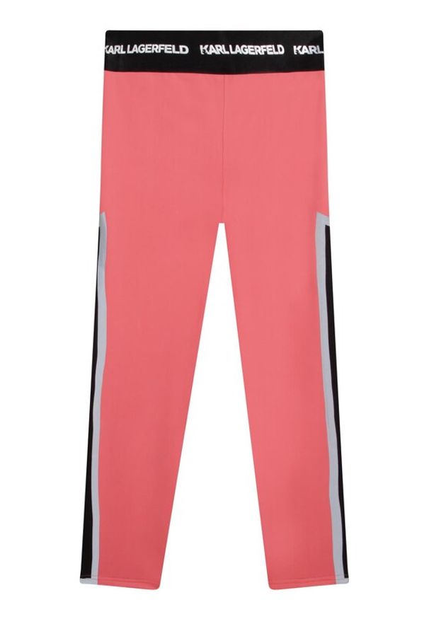 Karl Lagerfeld Kids Legginsy Z14202 D Różowy Regular Fit. Kolor: różowy. Materiał: syntetyk