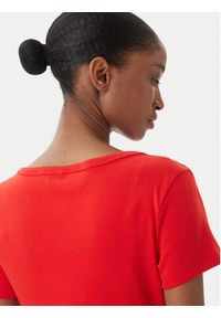 TOMMY HILFIGER - Tommy Hilfiger T-Shirt WW0WW49250 Czerwony Slim Fit. Kolor: czerwony. Materiał: bawełna #3