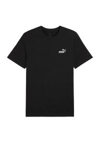 Puma - Męska Koszulka Essentials No 1 Small Logo T-shirt. Kolor: czarny. Sport: turystyka piesza