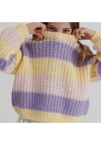 Reserved - Sweter w kolorowe paski - Wielobarwny. Wzór: paski, kolorowy