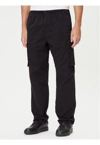 Calvin Klein Jeans Spodnie materiałowe LV040EM616 Czarny Straight Fit. Kolor: czarny. Materiał: bawełna