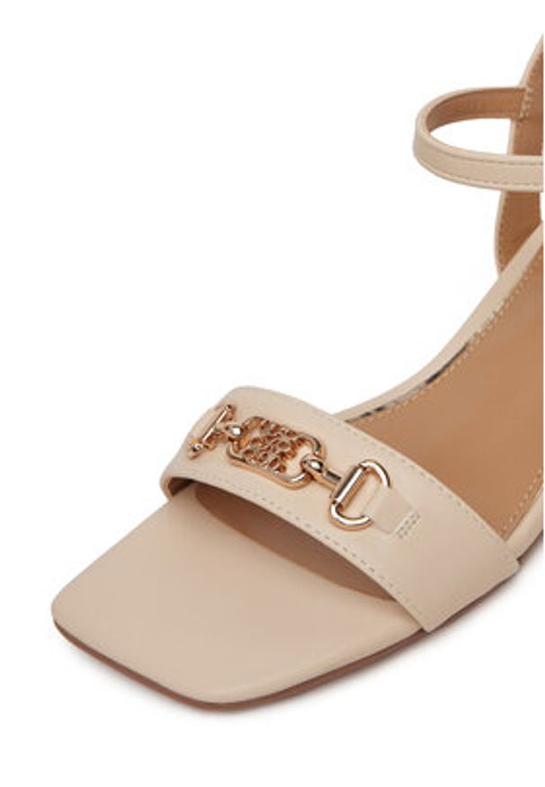 Nine West Sandały R23SS00452 Beżowy. Kolor: beżowy. Materiał: materiał, syntetyk