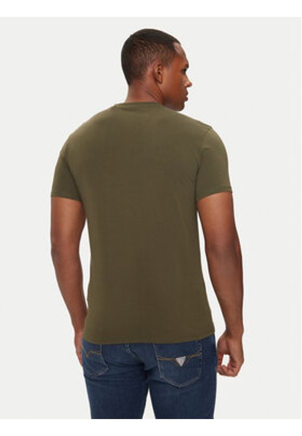 Guess T-Shirt M2YI32 J1314 Zielony Slim Fit. Kolor: zielony. Materiał: bawełna