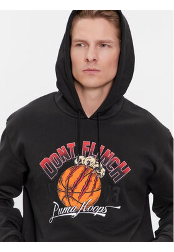 Puma Bluza Graphic Booster 624812 Czarny Regular Fit. Kolor: czarny. Materiał: bawełna
