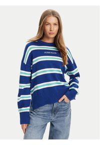 Guess Jeans Sweter W4BR09 Z3HM1 Niebieski Regular Fit. Kolor: niebieski. Materiał: bawełna #1