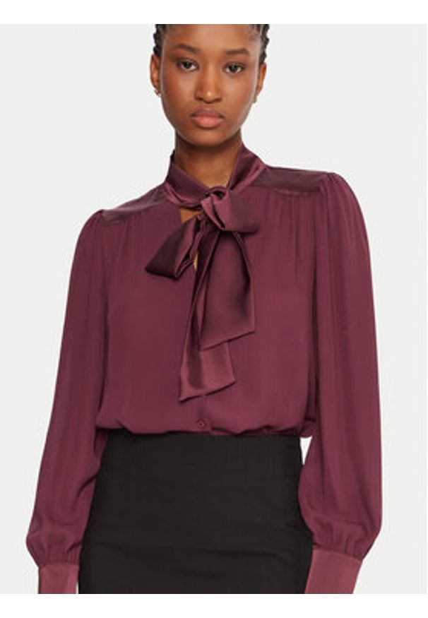 Rinascimento Koszula CFC0126204003 Bordowy Regular Fit. Kolor: czerwony. Materiał: syntetyk