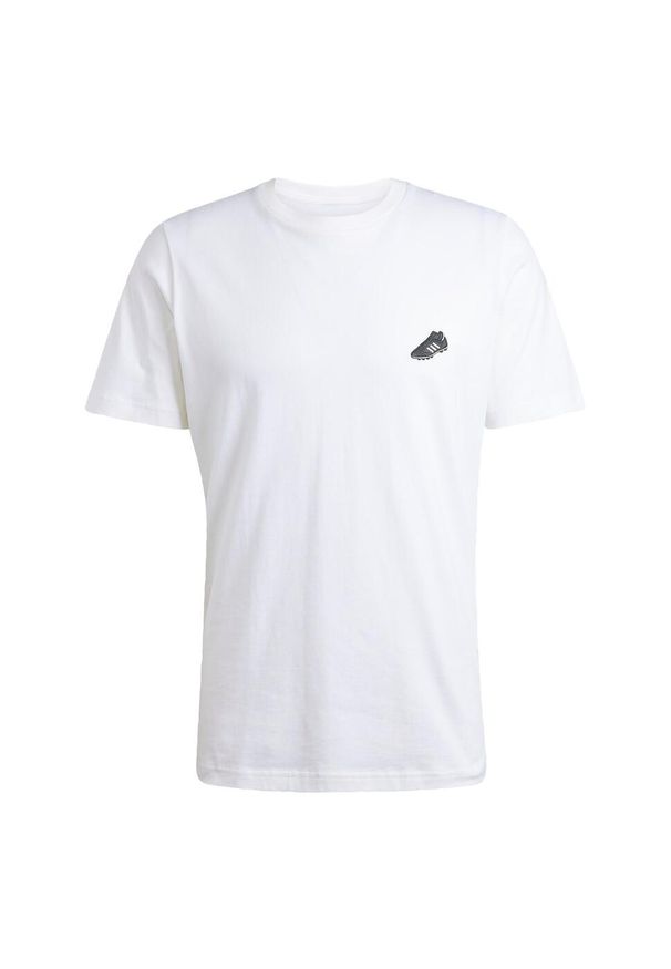 Adidas - Koszulka z grafiką Copa. Kolor: biały. Materiał: bawełna