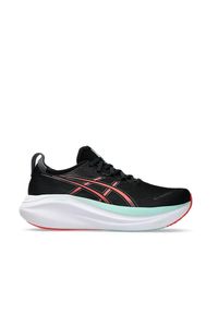 Buty do chodzenia męskie Asics Gel Nimbus 27. Zapięcie: sznurówki. Kolor: czarny. Materiał: materiał, tkanina, syntetyk. Szerokość cholewki: normalna. Sport: turystyka piesza