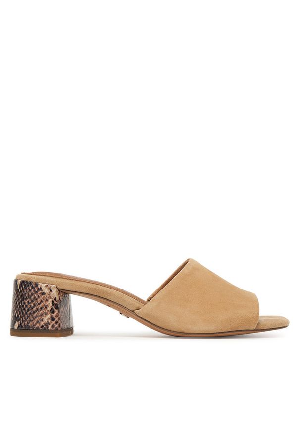 Klapki Tamaris. Kolor: beżowy