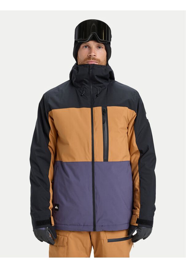 Quiksilver Kurtka snowboardowa Sycamore Block EQYTJ03503 Kolorowy Modern Fit. Materiał: syntetyk. Wzór: kolorowy. Sport: snowboard
