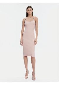 MICHAEL Michael Kors Sukienka dzianinowa MT482IL33D Różowy Slim Fit. Kolor: różowy. Materiał: wiskoza #3