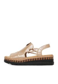 Rieker Sandały CEO-V7972-60 Złoty. Kolor: złoty. Materiał: skóra #7