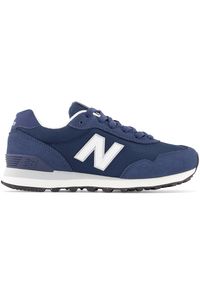 Buty damskie New Balance WL515NVY – granatowe. Okazja: na co dzień. Kolor: niebieski. Materiał: guma, skóra, zamsz, dresówka, tworzywo sztuczne, materiał, syntetyk. Szerokość cholewki: normalna #1