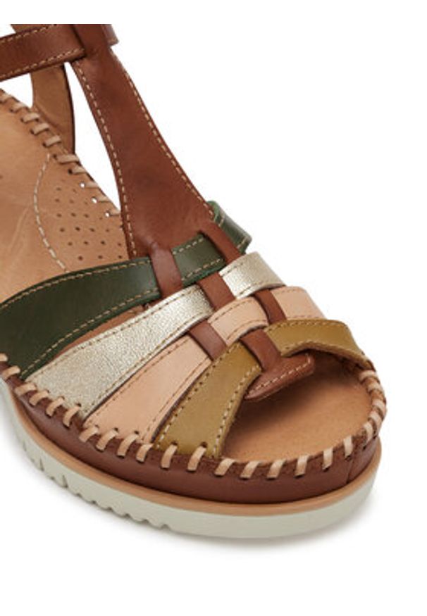 Pikolinos Sandały W3Z-1836C1 Brązowy. Kolor: brązowy. Materiał: skóra