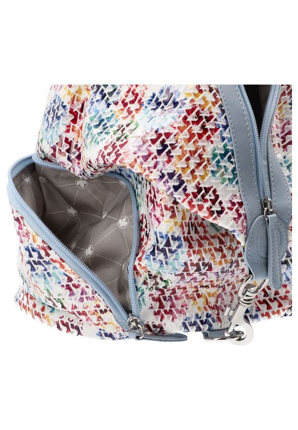 Niebieski Stylowy Damski Plecak Rieker. Kolor: niebieski. Materiał: materiał. Styl: elegancki