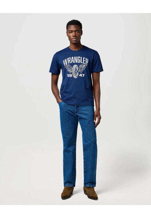 Wrangler - MESKA KOSZULKA WRANGLER AMERICANA TEE NAVY 112371477