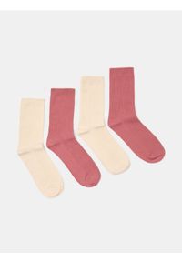 Sinsay - Prążkowane skarpetki 4 pack - wielobarwny. Materiał: prążkowany #1
