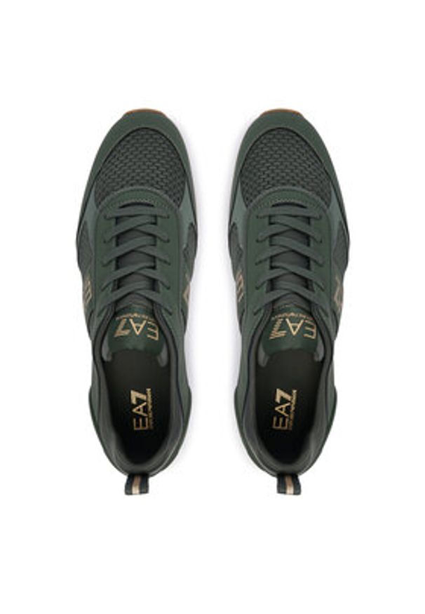 EA7 Emporio Armani Sneakersy 7X000334 AF18610 MZ583 Zielony. Kolor: zielony. Materiał: skóra