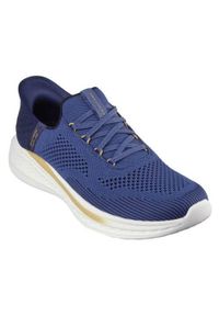 skechers - Buty do chodzenia męskie Skechers Slade Quinto. Kolor: niebieski. Materiał: materiał, syntetyk, tkanina. Sport: turystyka piesza