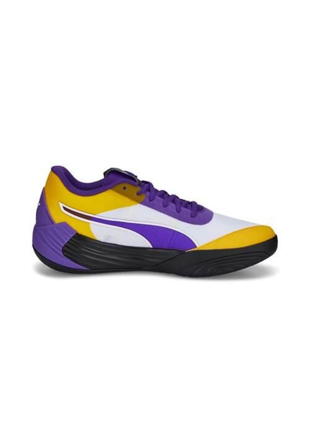 Buty koszykarskie męskie Puma Fusion Nitro Team 2022. Kolor: wielokolorowy. Materiał: materiał, syntetyk. Szerokość cholewki: normalna. Sport: koszykówka