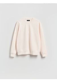 Reserved - Bluza regular z bawełną - złamana biel. Materiał: bawełna