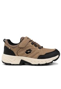 LOTTO - Buty dziecięce sportowe Lotto KETCHAM LOW TEX T. Kolor: czarny, brązowy, wielokolorowy. Sport: turystyka piesza