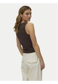 Vero Moda Top Chloe 10344951 Brązowy ciemny Relaxed Fit. Kolor: brązowy. Materiał: bawełna #5
