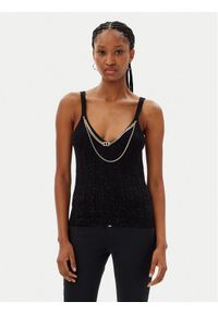 MET Top M10 238MG Czarny Regular Fit. Kolor: czarny. Materiał: wiskoza