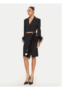 Pinko - PINKO Marynarka 102865 A1JX Czarny Regular Fit. Kolor: czarny. Materiał: syntetyk #5