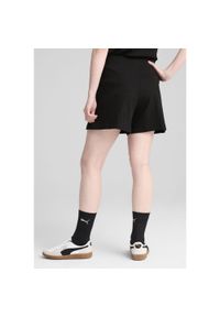 Puma - Damskie prążkowane szorty ESS ELEVATED 5" z wysokim stanem PUMA Black. Stan: podwyższony. Kolor: czarny. Materiał: prążkowany