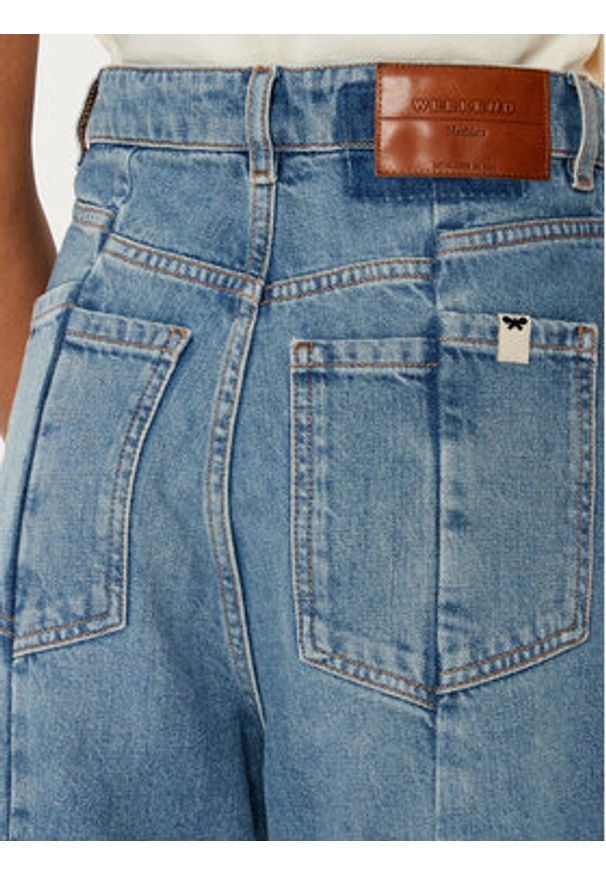 Weekend Max Mara Jeansy Agenda 2515181031 Niebieski Wide Leg. Kolor: niebieski
