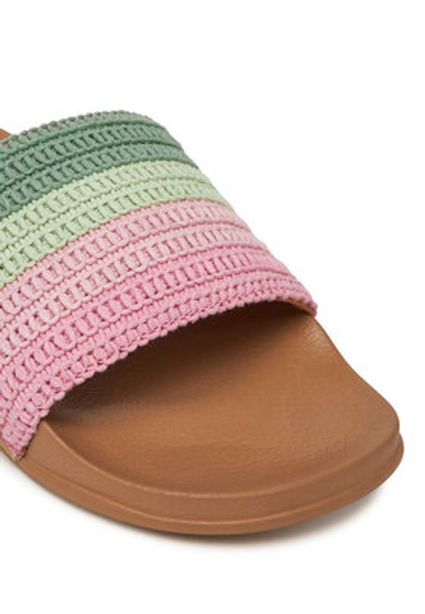 Roxy Klapki ARJL101232 Zielony. Kolor: zielony. Materiał: materiał