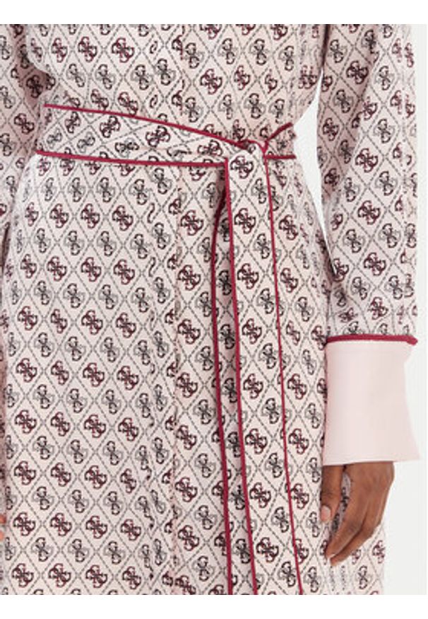 Guess Sukienka koszulowa W6RK90 WF1T2 Różowy Regular Fit. Kolor: różowy. Materiał: satyna. Typ sukienki: koszulowe