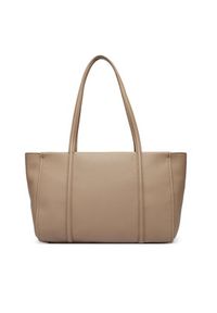 Calvin Klein Torebka Emblem Hw Pebble Tote LV04F3424G Beżowy. Kolor: beżowy. Materiał: skórzane #5
