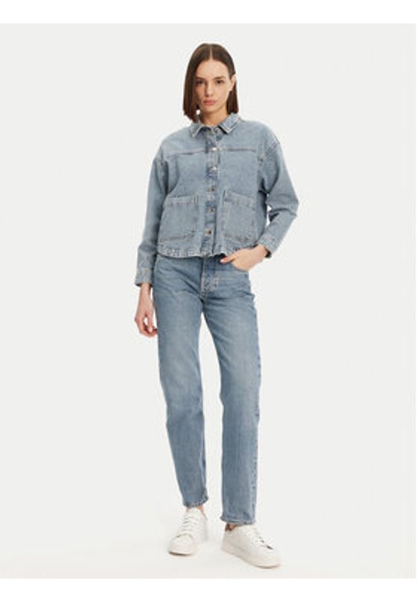 Vero Moda Koszula jeansowa Jamie 10331693 Niebieski Relaxed Fit. Kolor: niebieski. Materiał: bawełna