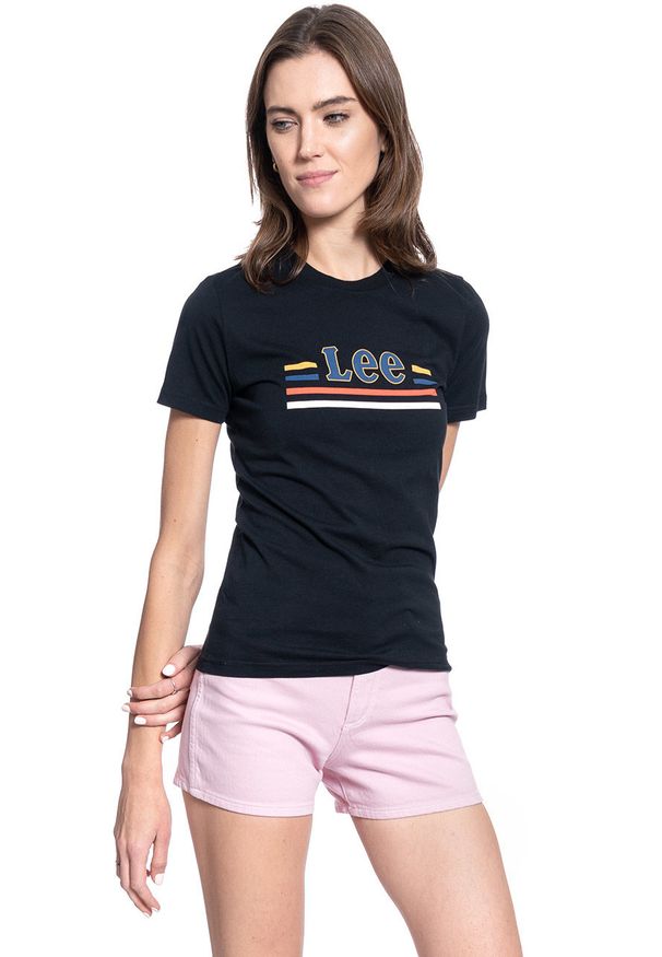 Lee - DAMSKI T-SHIRT LEE ESSENTIAL SLIM TEE BLACK L41HEP01 112108959