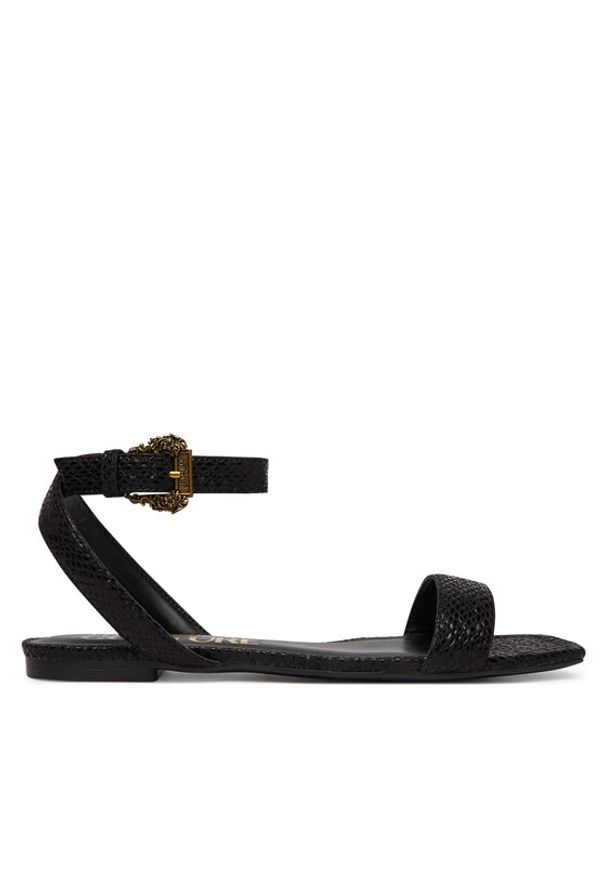 Versace Jeans Couture Sandały 80VA3S61 ZSS84 899 Czarny. Kolor: czarny. Materiał: skóra