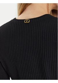 TwinSet - TWINSET Kardigan 242TT3123 Czarny Slim Fit. Kolor: czarny. Materiał: syntetyk, wiskoza #2