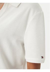 TOMMY HILFIGER - Tommy Hilfiger Polo WW0WW48720 Biały Relaxed Fit. Typ kołnierza: polo. Kolor: biały. Materiał: bawełna #4