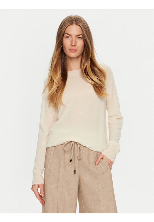 ViCOLO Sweter 22044S Écru Regular Fit. Materiał: kaszmir, wełna