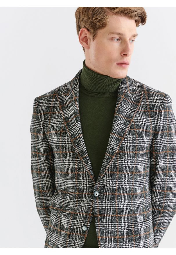 Pako Lorente - PAKO LORENTE – Marynarka casualowa w kratę. Okazja: na co dzień. Sezon: jesień. Styl: casual
