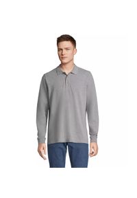 SOL'S - Koszulka polo z długim rękawem Sol's Prime. Okazja: na co dzień. Typ kołnierza: polo. Kolor: szary. Długość rękawa: długi rękaw. Długość: długie. Styl: casual, elegancki #1